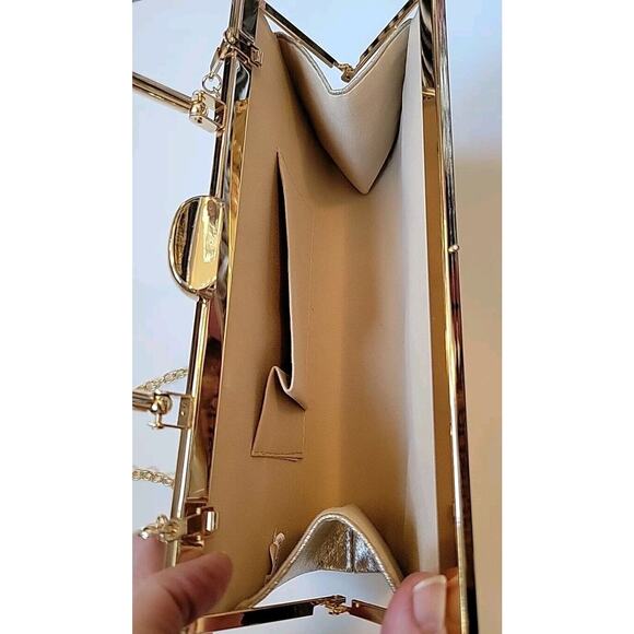 Gold Silver Prezzo Fashion Crystal Rhinestone Clutch Evening Bag - Picture 6 of 6